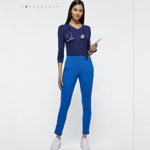 NWT Jaanuu Women's 4-Pocket Rib Panel Scrub Pant